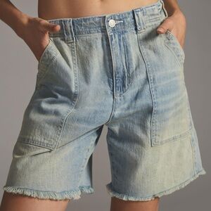 Pilcro (Anthropologie) Bermuda Surplus Jean Shorts (Women 31), light wash